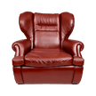Cammi Blue Leather Armchair