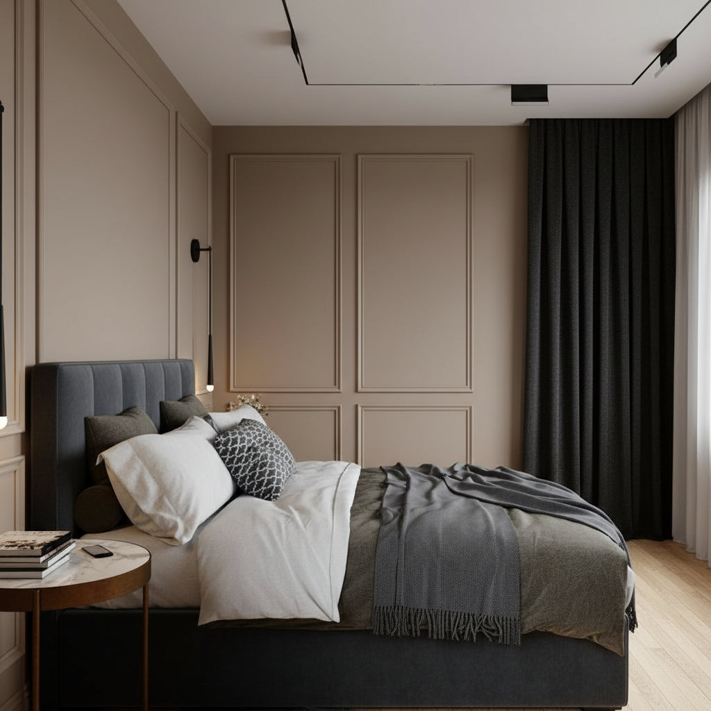 Wingback Velvet Bed