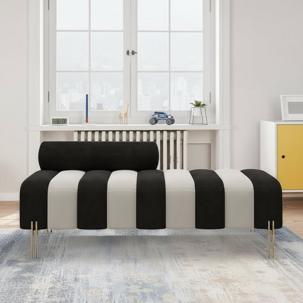 Velvet Drift Ottoman